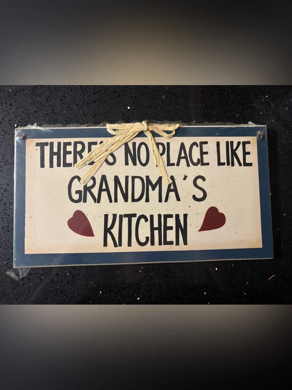 Grandma's Kitchen Decorative Wall Sign - Blue and Cream